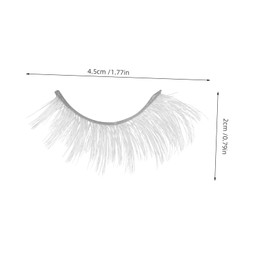 VICASKY 3pairs White Fake Eyelashes for Festival Makeup Artificial Lashes for Parties Skin-friendly Material Easy to Apply for Day Night Looks