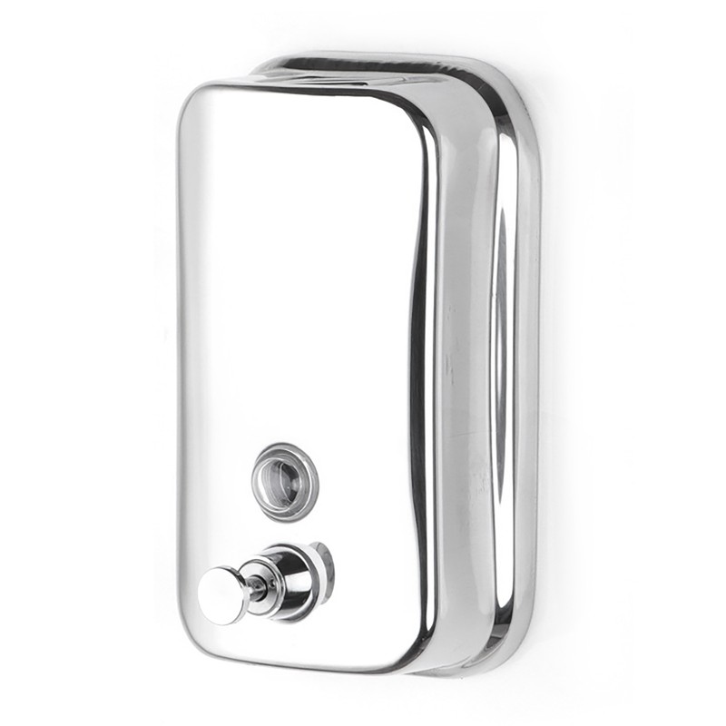 800ml Wall Mount Manual Soap Dispenser Stainless Steel Commercial Soap