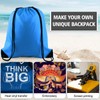 PLULON Sky Blue Drawstring Bags Drawstring Backpack Bulk, String Backpack