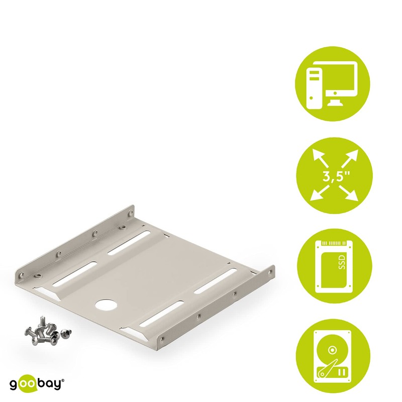 Goobay 94343 2.5" Hard Disk Installation Frame to 3.5", Beige