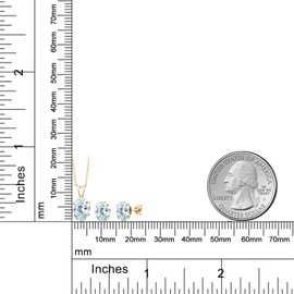 Gem Stone King 18K Yellow Gold Plated Silver Oval 8X6MM and 6X4MM Gemstone Birthstone Pendant and Earrings Jewelry Set For Women with 18 Inch Chain