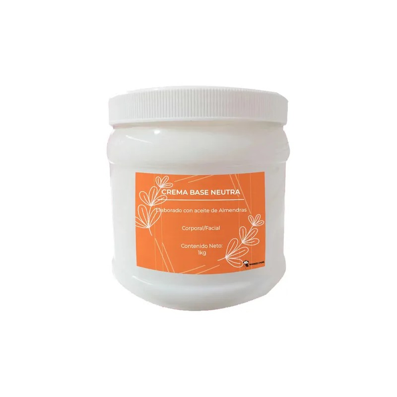 1 Kg Crema Base Con Aceite Almendras Corporal Y Facial