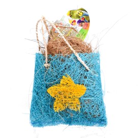 Penn-Plax Bird Life Interactive Toy Purse with Natural Nesting Material (BAVW1) – Colorful & Fun Addition to Any Cage – Safe for All Birds – 5.75” Height