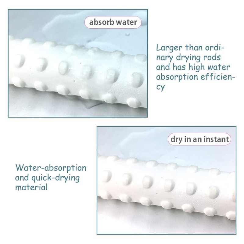 xinXbabe Drying Rod Stick Drying Stick with Clean Brush Diatomite