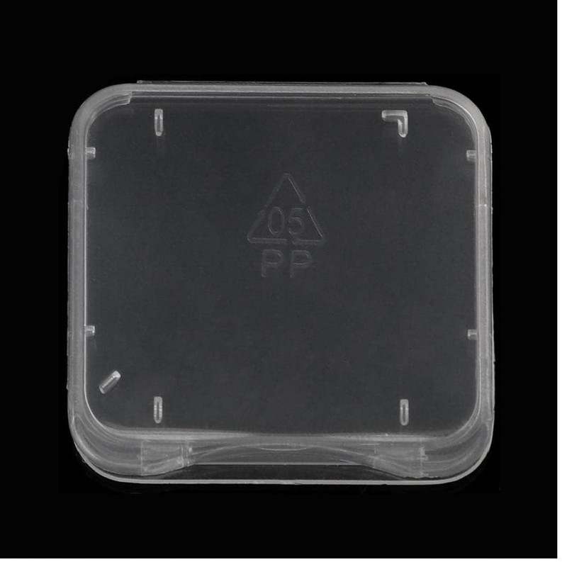 10Pcs Transparent Universal SD Card Storage Case Durable SDHC Memory