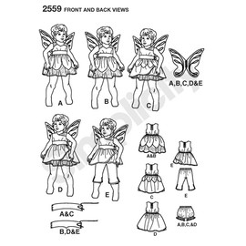 Simplicity Sewing Pattern 2559 Toddler Costumes, A (1/2-1-2-3-4)