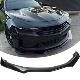 NEESPOC Front Bumper Lip Splitter Spoiler Fit for 2016-2024 Chevy Camaro SS/ 1SS/ 2SS，2019-2024 SS LT LS Gloss Black 3pcs Accessories Air Chin Body Kit