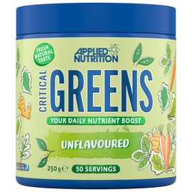 Applied Nutrition Applied Nutrition Critical Greens Powder and Superfood Blend for Gut Health Energy and Immune Support Vegan Daily Greens Juice Powder (250g - 50 Servings)