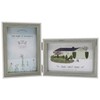 Smiling Art Double Wooden Photo Frame for 2 Photos, Folding
