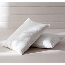 AIKOFUL Luxury Goose Feathers Down Pillows Standard Size Set of 2, Hotel Quality Fluffy Bed Pillows, Soft Pillows for Sleeping, Organic Cotton Cover(20x26”, Pack of 2)