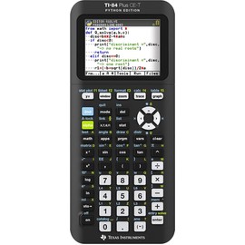 Calcuso TI-84 Plus CE-T Python Edition Graphing Calculator + WYNGS Protective Case Light Grey