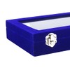 MeJell 24 Slot Velvet Glass Jewelry Box Organizer Rings Earrings