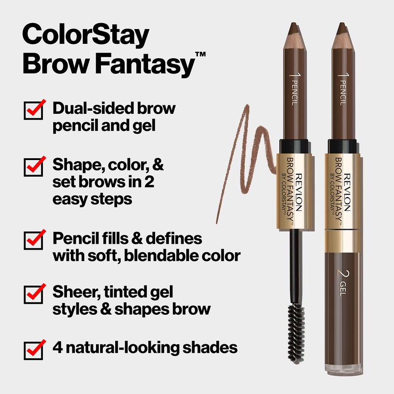 Revlon Eyebrow Gel & Pencil, ColorStay Brow Fantasy 2-in-1 Eye