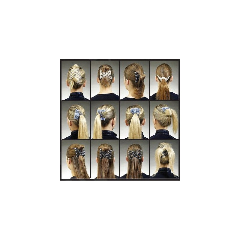 Mebella Women Magic Beads Hair Clips Stretchy EZ Double Comb