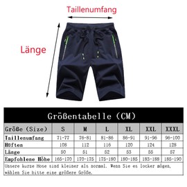 ZOXOZ Men's Summer Cotton Shorts with Zip Pockets - blue, size: l