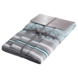 Moon Luxury Pack of 4 Tea Towels Approx. 50 x 70 cm 100% Cotton with Pelican Pattern (Petrol)