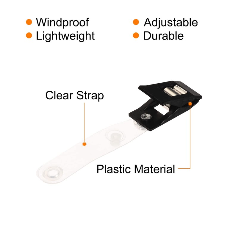 MECCANIXITY Anti-Wind Clips, Plastic Adjustable Yard Flag Stopper Clip Accessories