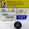 Arlington 50 NEW ARLINGTON NM95 3/4" BLACK BUTTON PUSH-IN CONNECTORS