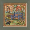 Autumn Bench Beaded Counted Cross Stitch Kit Mill Hill 2022