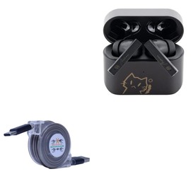 BoxWave Cable Compatible with Moondrop Nekocake - miniSync - USB-A to USB Type-C, Retractable Cable 5 Pre-Set Lengths Avoid Tangles