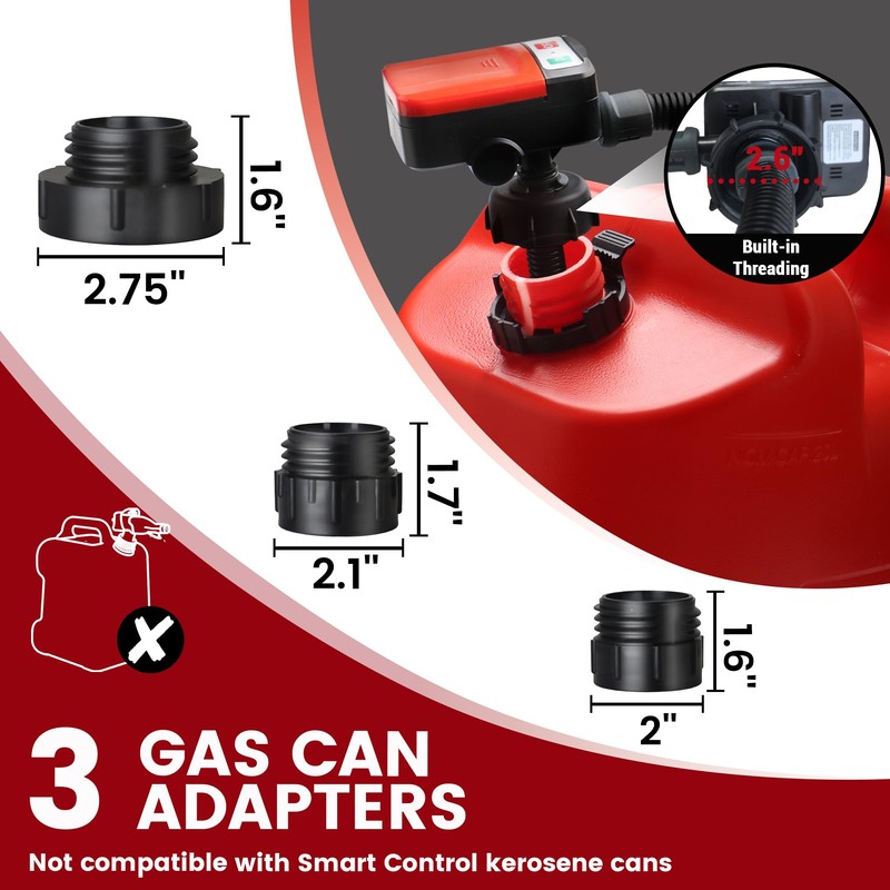 PUMPTOR Fuel Transfer Pump Battery Powered Gas Pump for Gas