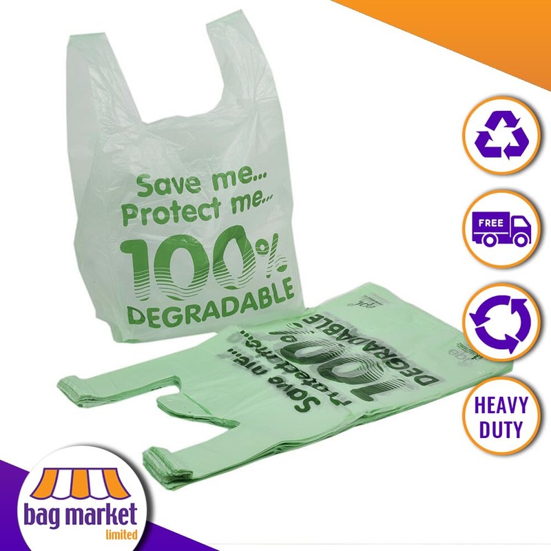 Bag Market | 100 x Large Heavy Duty 100% Degradable