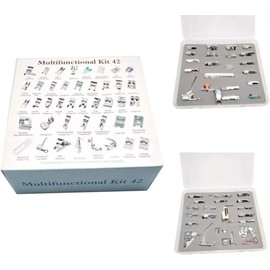 YICBOR 42Pcs Presser Foot Set Sewing Machine Presser Feet with Manual Fit Singer, Brother, Janome, Elna, Toyota, New Home, Simplicity, Necchi, Kenmore and Other Low Shank Sewing Machines