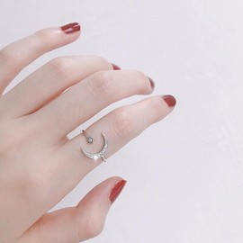 HUASAI Gold Rings for Women Non Tarnish Stocking Stuffers Stackable Rings Set Boho Moon Star Midi Pinky Knuckle Rings Gifts Trendy Stuff Gifts Jewelry