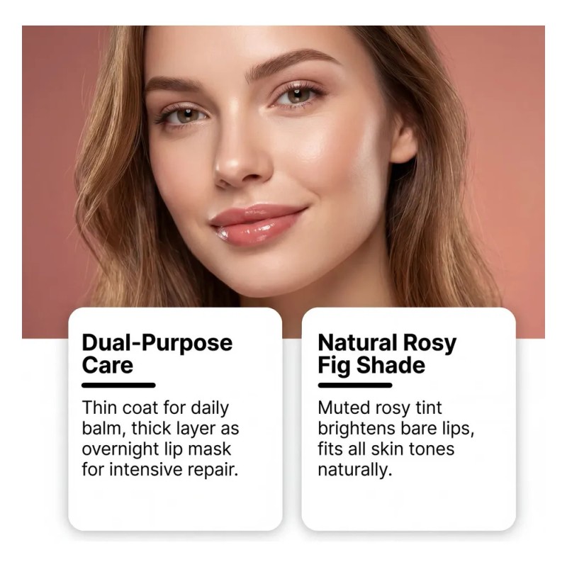 Bálsamo Labial Rosa Hidratante, Brillo Natural Para Labios