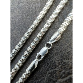 Harlembling Real 925 Sterling Silver Diamond Cut Sparkle Ice Rope Chain Necklace 4mm 16-30" - 18"