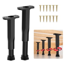 SKMYL Adjustable Height Center Bed Support Leg for Sagging Shelf, Furniture Legs for Frame,Slat and Riser (7-13.5 （2PCS）)