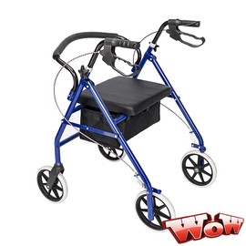 TOEIGEYNR Best Walkers for Seniors,Heavy Duty Steel Rollator Walker,Rollator Walker with Seat & Four Wheels & Fold Up Removable & Back for Adults & Disabled & Pregnant Women,Supports 280lbs (Blue)