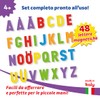 Quercetti Refill 48 Letters, Lettere Magnetiche per Bambini 4+ anni,