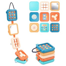 Cubo de Actividades Multifuncional 8 en 1, Cubo Didáctico Sensorial Educativo para Bebés, Juguetes Sensoriales Educativo, Juegos Adecuado Cultivar Habilidades Pensamiento Lógico Niños y Niñas
