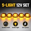 5-Piece 12V LED Cab Roof Marker Light Kit with Smoked