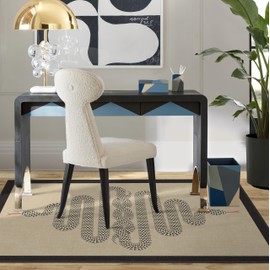 Ruggable x Jonathan Adler Washable 3x5 Area Rug, Venom Neutral, Premium Modern Rugs for Living Room, Bedroom, Kitchen, Office, Classroom with Gripper Non Slip Pad
