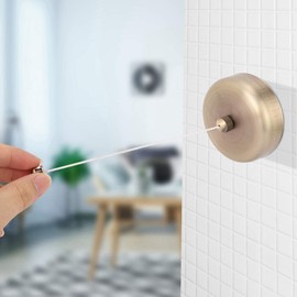 HERCHR Clothes Dryer, Extendable Clothes Line, Stainless Steel Wall Line for Home Camping (Bronze)