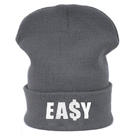 Beanie Hats Ladies Men Boys Trill, Meow ,Swag ,Wasted ,Diamond Morefaz TM - Easy grey, size: l