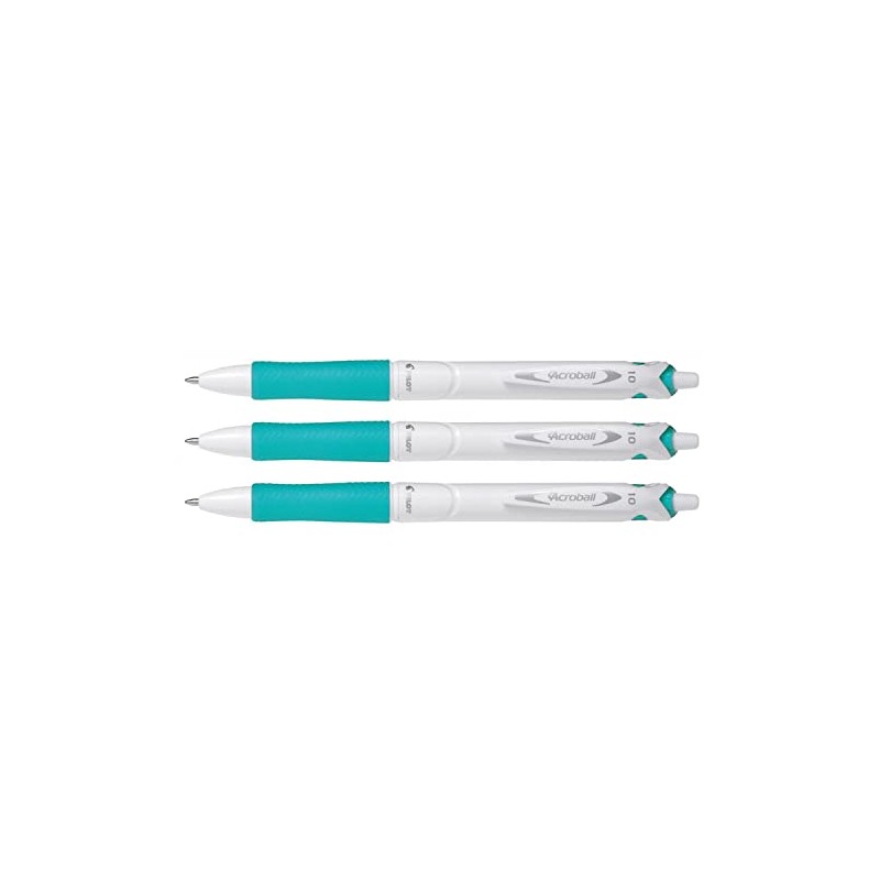 Pilot Acroball Pure White Grip Retractable Ballpoint Pens Pack of