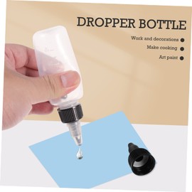 TOVINANNA 6pcs Dropper Bottle Set Plastic Paint Mixing Bottles Lids Easy to Carry