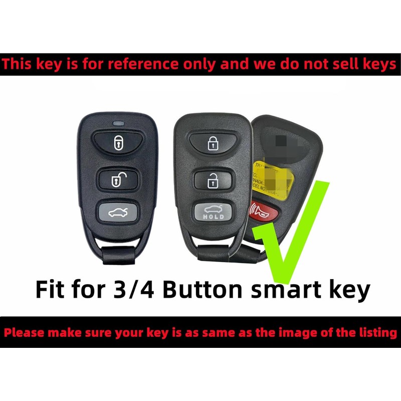 Silicone Rubber Key Fob Cover Compatible with 2006-2020 Hyundai Accent
