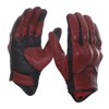 Harssidanzar Men's Full Finger Goatskin Leather Touchscreen Motorcycle Gloves GM028E,