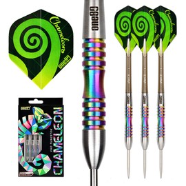 ONE80 Tungsten Darts, Metal Tip Darts, Steel Darts, Professional Darts, Tungsten Darts Set with Flights and Shafts, 3 Pieces (CR24)