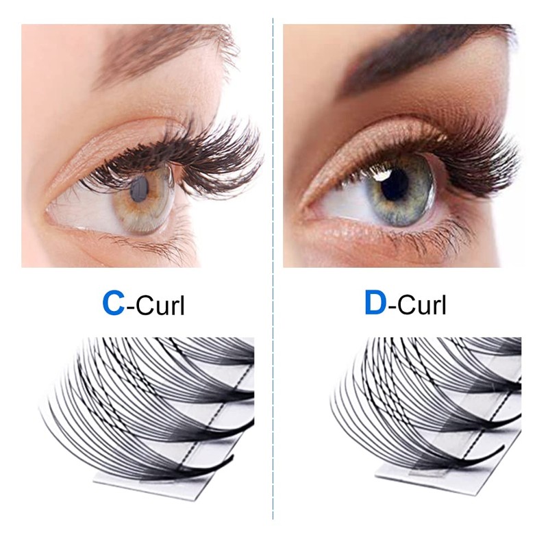 Volume Eyelash Extensions, 12D Ready-to-Use Fan Eyelash Extensions, 0.07 13