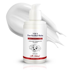 PUMBLER Dog Paw Pad Balm - 3-in-1 Lick Safe Soother & Moisturizer& Lotion for Dog Paws Nose, Elbow, Snout - Natural, Quick-Drying, Non-Sticky - All-Weather Cat Paw Balm Cream- 3.5 Oz/100Gram