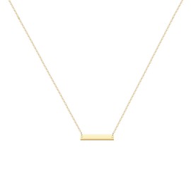 Dainty Bar Necklace for Women,Gold/Silver Cute Delicate Disc Necklcace,Trendy Elegant Dot Fashion Necklace (bar gold)