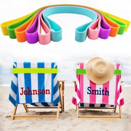 Towel Bands for Cruise Chairs 6 Pack – Stretchy Silicone Beach Towel Bands for Pool Lounge & Cruise Ship Chairs – Colorful Elastic Towel Holders, Beach & Cruise Essentials, Great Gift Alternative to Towel Clips for Pool, Vacation, Travel