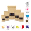 25pcs Kraft Bags With Window, Kraft Sealable Pouches Resealable Bags