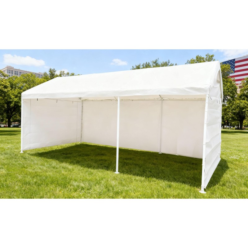 Rutile 10x20 Carport Replacement Sidewall, 180G PE Waterproof & UV
