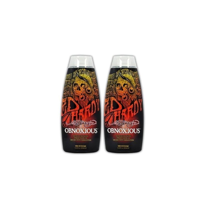 Lot 2 Ed Hardy Obnoxious Indoor Tanning Lotion Accelerator Bronzer
